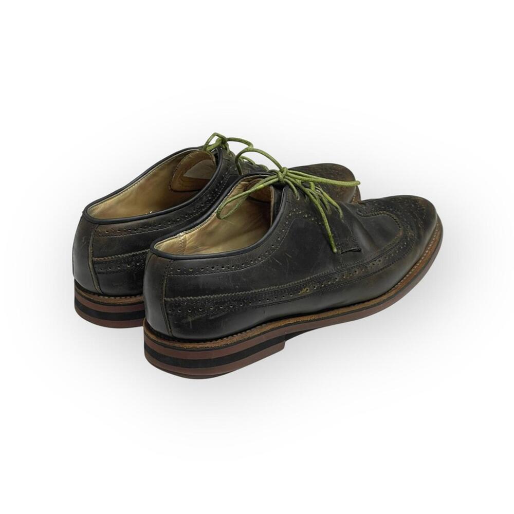 Scoop NYC x Walk Over 𖤐 Oxford Brogues Wingtips 𖤐 Olive Green 𖤐 9.5 𖤐 GQ Mag - Picture 3 of 16